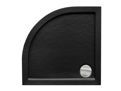 Aplomo Aron Slim čtvrtkruhová sprchová vanička, black stone Rozměr vaničky: 90x90cm, BAA-90-NR-CN