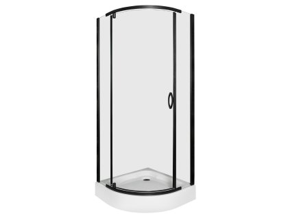 Kerra Splash Black čtvrtkruhový sprchový kout s vaničkou Rozměr koutu: 90x90cm, 31893_90X