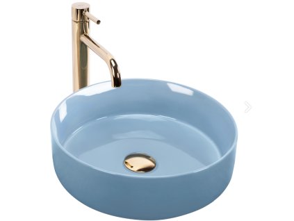 Rea Sami 36 umyvadlo na desku, blue shiny, REA-U6619