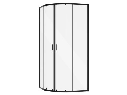 Besco Zarya čtvrtkruhový sprchový kout, black Rozměr koutu: 80x80cm, ZPB-80-190-C