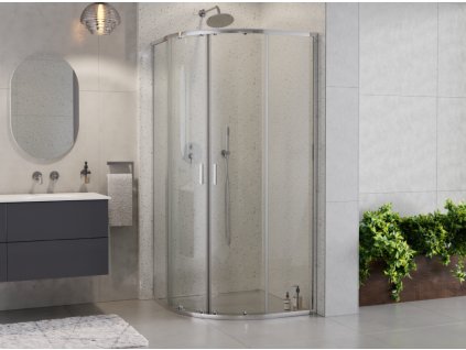 Besco Zarya čtvrtkruhový sprchový kout, chrom Rozměr koutu: 90x90cm, ZP-90-190-C