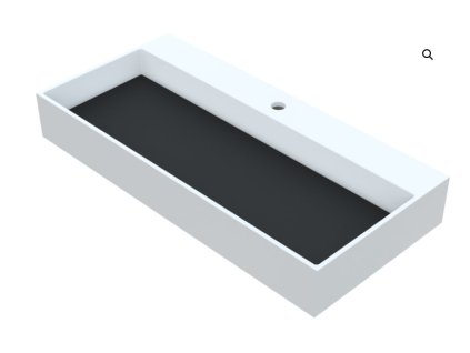 Vayer Lepus Black 60 zápustné umyvadlo, litý mramor, VAY-LEPUSBL