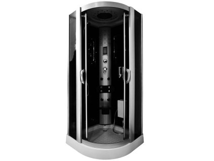 Aplomo Wolf black 90x90 masážní sprchový box, MO-09909A3