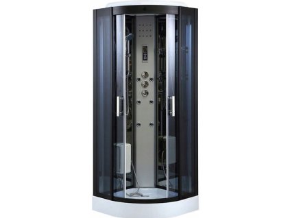 Aplomo Lucy black masážní sprchový box Rozměr koutu: 90x90cm, MO-0513BBL