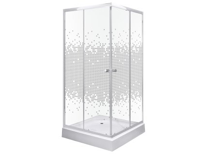 Kerra Pixel SQ White čtvercový sprchový kout s vaničkou Rozměr koutu: 90x90cm, PIXWH90