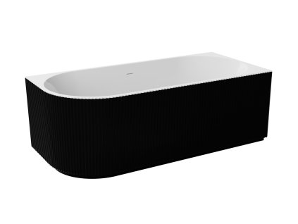 Besco Denaya volně stojící akrylátová vana, black Délka vany: 150cm, Orientace: Pravá, WASB-150DPC