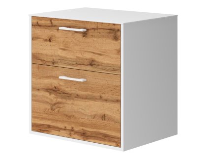 Lavedo Afina White/Wotan Oak 60 koupelnová skříňka s přípravou pro libovolné umyvadlo, AF-60-HPL-WO-GR2