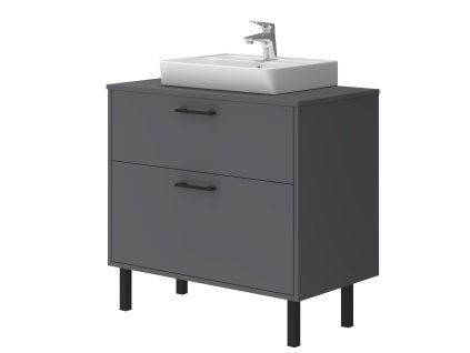 Lavedo Afina Neon Grey 80 koupelnová skříňka s umyvadlem, AF-80-NE