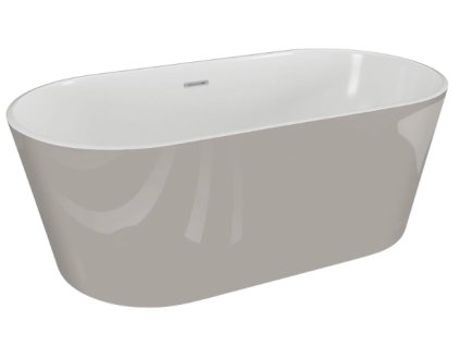 Polimat Uzo volně stojící akrylátová vana 160x80, popel, 00436