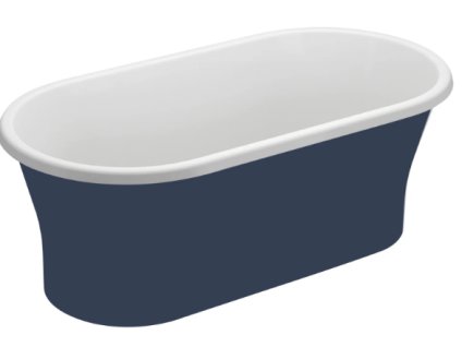 Polimat Amona volně stojící akrylátová vana 150x75, modrá, 00507