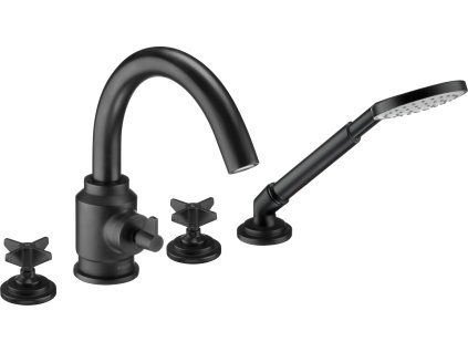 Deante Temisto 4-otvorový vanový komplet, black, BQT_N14D