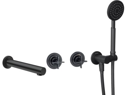 Deante Temisto podomítkový vanový set, černá, NAC_N9TQ