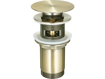 Deante Umyvadlová nebo bidetová výpusť clic-clac s objímkou, mosazná, NHC_M10U