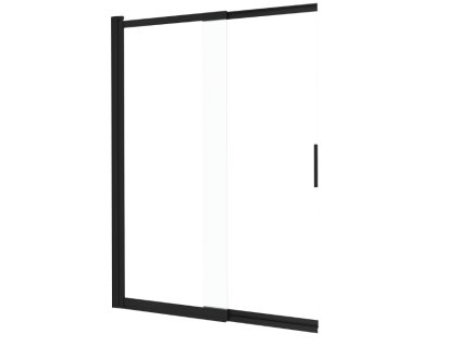 Aplomo Prizma 100x140 dvoudílná vanová zástěna, černá, KTJ_N73R