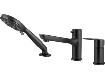 Deante Arnika 3-otvorový vanový komplet, černá, BQA_N13M