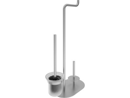 Aplomo Silia 3-funkční držák na toaletní papír a WC kartáč, nikl, ADI_F732