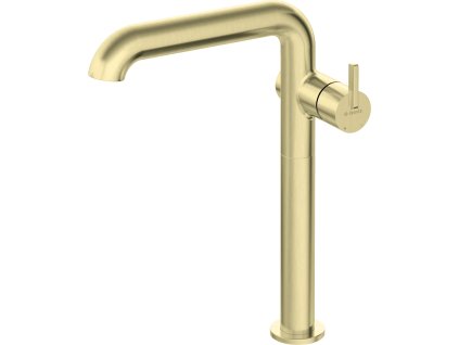 Aplomo Silia vysoká umyvadlová baterie s obdélníkovým výtokem, broušené zlato, BQS_R24K
