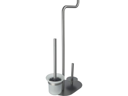 Aplomo Silia 3-funkční držák na toaletní papír a WC kartáč, titan, ADI_D732