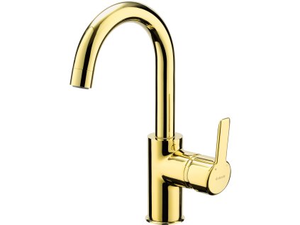 Deante Arnika vysoká umyvadlová baterie U, zlatá, BQA_Z24M