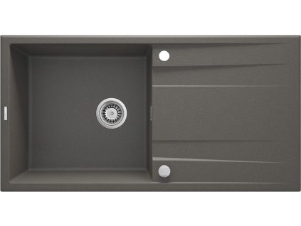 Deante Eridan 100 granitový dřez s odkapávačem, antracit metalic, ZQE_T713