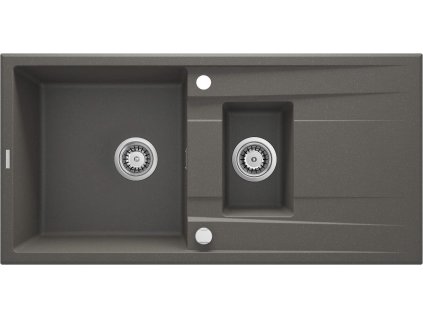 Aplomo Eridan 1.5 granitový dřez s odkapávačem, antracit metalic, ZQE_T513