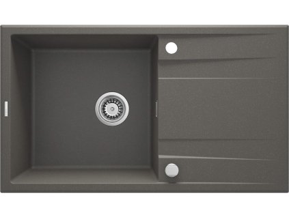 Deante Eridan 85 granitový dřez s odkapávačem, antracit metalic, ZQE_T113