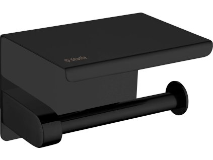 Aplomo Round držák na toaletní papír s poličkou, černá, ADR_N221