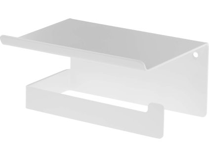 Aplomo Mokko držák WC papíru s poličkou, bílý mat, ADM_A221