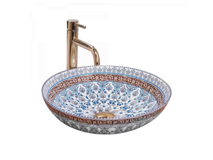 Rea Arte Blue 40 keramické umyvadlo na desku, REA-U0267