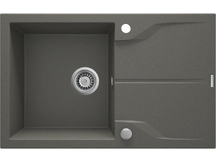 Deante Andy Flush 78 kuchyňský dřez s odkapávačem, antracit, ZQN_T11F