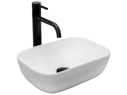 Rea Belinda Mini 36 umyvadlo na desku, white, REA-U5667