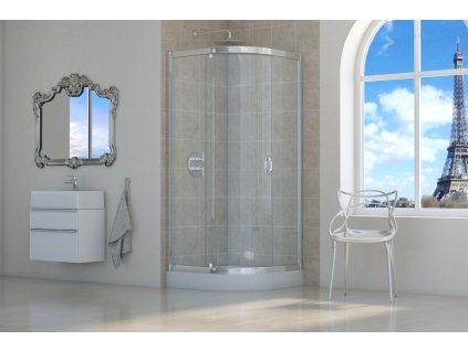 Aplomo Stylio One čtvrtkruhový sprchový kout Rozměr koutu: 80x80cm, BK501RT