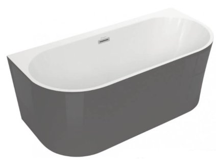 Polimat Sola I volně stojící akrylátová vana, grafit Délka vany: 150cm, 00501