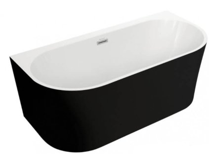 Polimat Sola I volně stojící akrylátová vana, černý mat Délka vany: 160cm, 00381