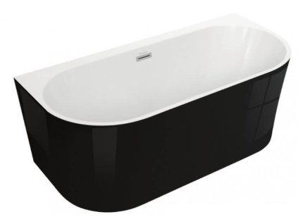 Polimat Sola I volně stojící akrylátová vana, černý lesk Délka vany: 150cm, 00489