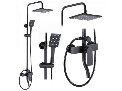 Rea Hass sprchový set s baterií, black, REA-B9968
