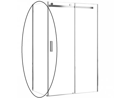 Rea Nixon-2 pevný boční díl, chrom Rozměr sprch.dveří: 90cm, REA-K5011