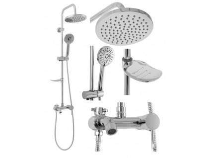Rea Luis sprchový set s baterií, chrom, REA-P7007