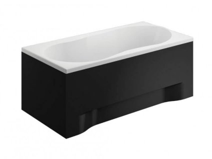 Polimat Gracie krycí panel čelní + boční, černý Délka vany: 150cm, 10281_150