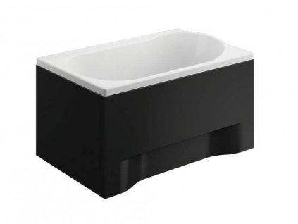 Polimat Mini krycí panel čelní + boční, černý Délka vany: 110cm, MINI-110BL