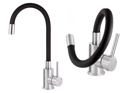 Deante Luu-Noo flex dřezová baterie, black, BOC_B720