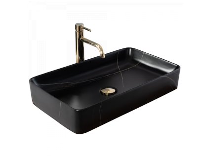Rea Denis Stone 62 umyvadlo na desku, black, REA-U6510