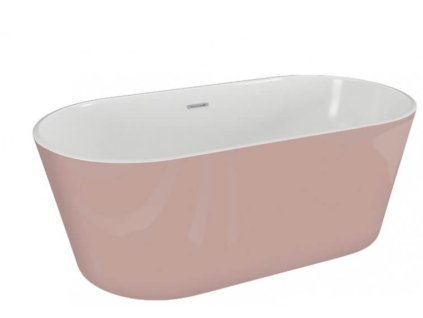 Polimat Uzo volně stojící akrylátová vana 160x80, růžová, 00438
