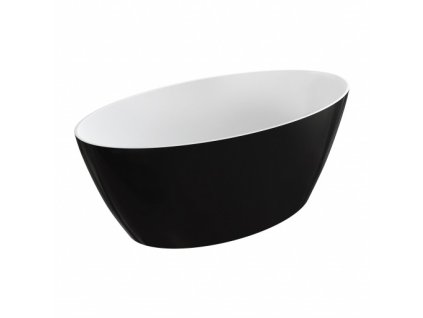 Aplomo Siena M+ 161x81 volně stojící vana z kompozitu, černá, SIENAWWBCP