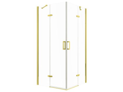 Kerra Flow 90x90 čtvercový sprchový kout, gold, FLG2