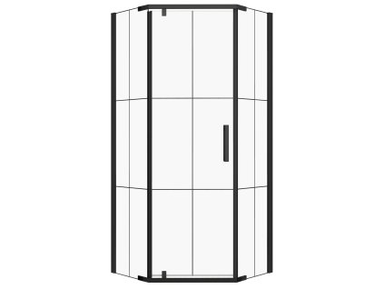 Kerra Metro black 90x90 pětiúhelníkový sprchový kout, MET02