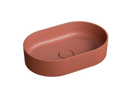 Aplomo Ovo M+ umyvadlo na desku z kompozitu, terracotta, OVOUNTE