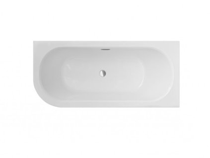 Besco Avita Slim Plus akrylátová vana včetně chromového sifonu a přepadu Délka vany: 150cm, Orientace: Pravá, WAV-150-NPP