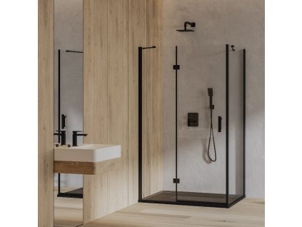 Aplomo Manhattan 120x100x195 obdélníkový sprchový kout, MH1210BLTR
