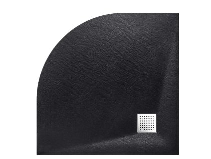 Besco Vexo 90x90 čtvrtkruhová sprchová vanička, black, BVB-90-90-P